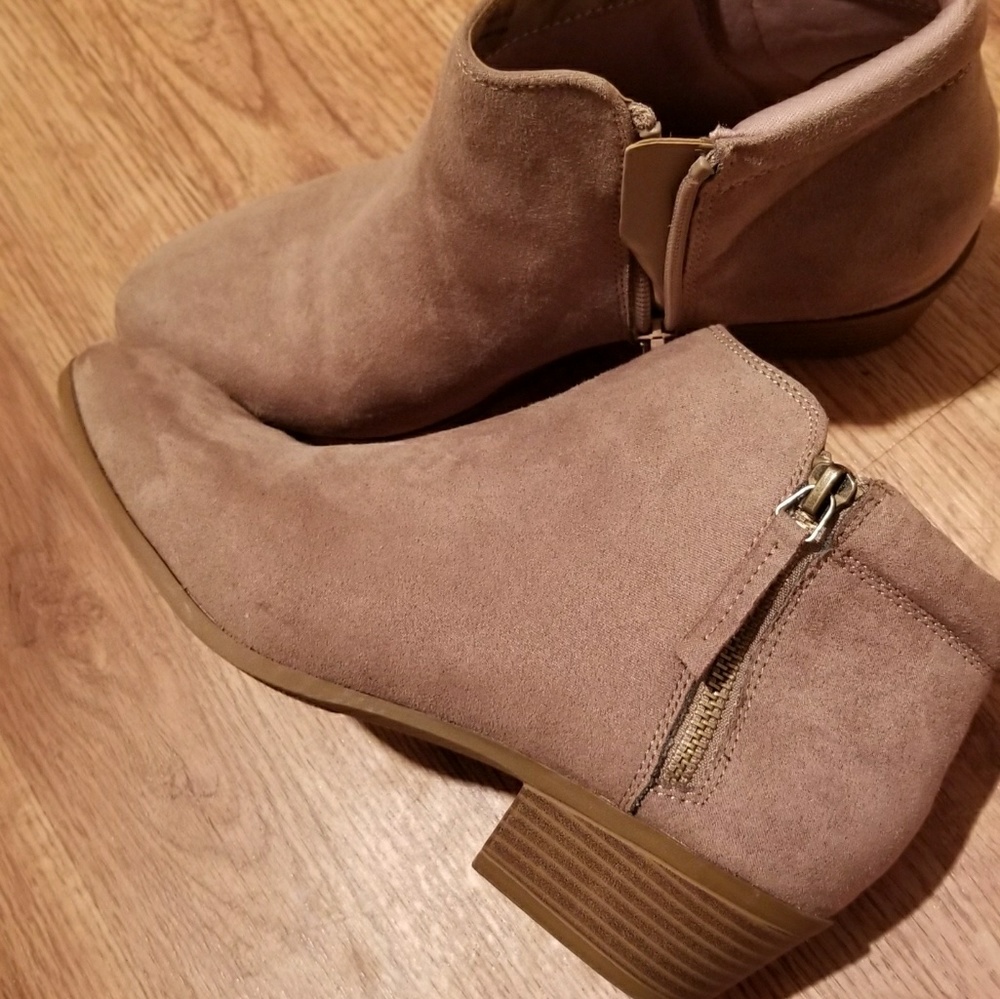 Taupe ankle boots